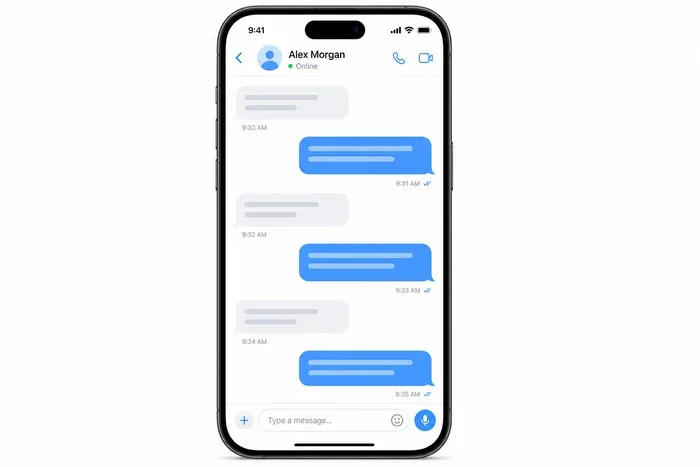 Telegram für iPhone: Chatverlauf mit Sprechblasen