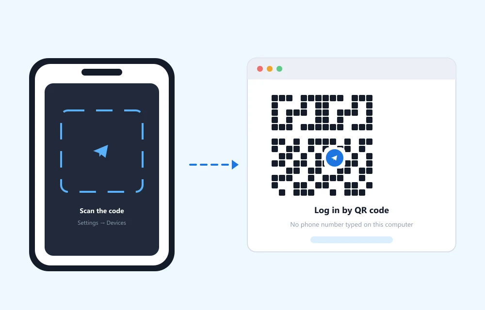 Telegram QR-Code Anmeldung: Desktop mit dem Smartphone verbinden